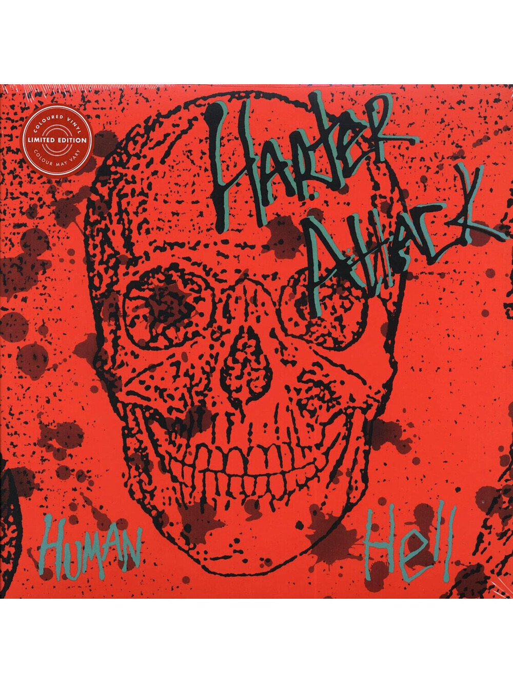 HARTER ATTACK - HUMAN HELL LP COLOR VINYL RECORD thrash metal speed metal